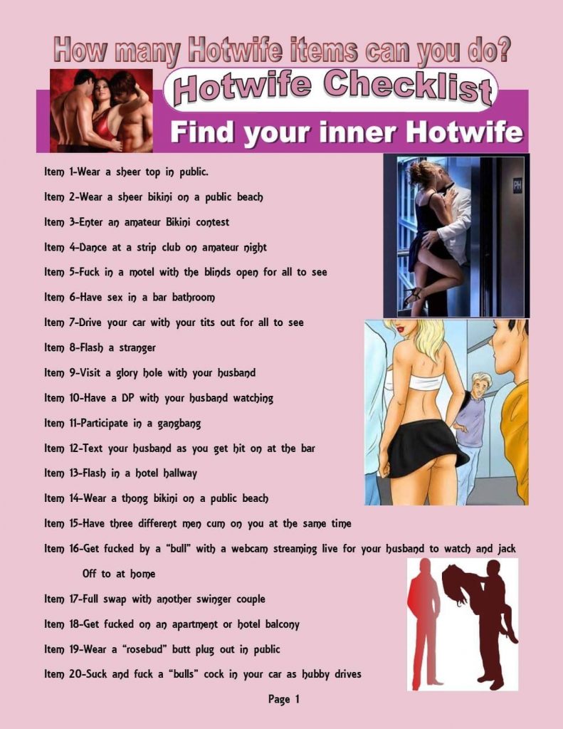 hotwife challenge checklist
